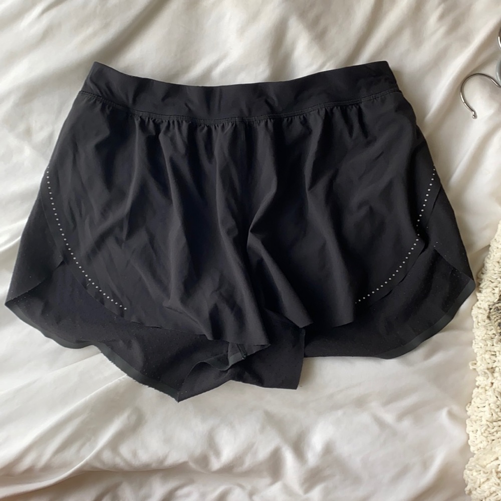 Lululemon black running shorts size 10